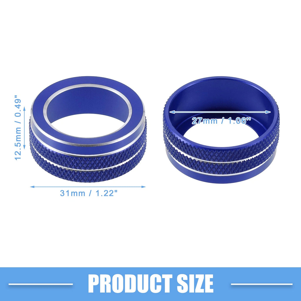 Set of 2 AC Control Switch Knob Cover Trim for Toyota Corolla (2020–2022) Blue