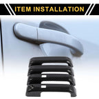 Set of 4 Exterior Door Handle Covers for Ford F-150 (with Keypad) Carbon Fiber
