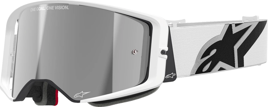 Supertech Goggles for AlpineStars (Corp) - White - Silver Mirror Lens