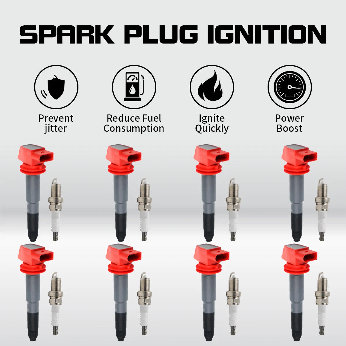 8X Spark Plug + Ignition Coil for Porsche Cayenne (2008–2014) Panamera (2010–2016) V8 UF660