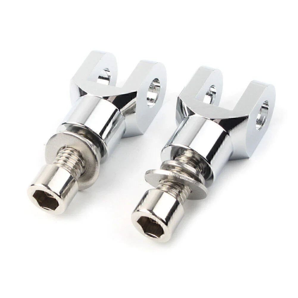 Silver Rear Passenger Foot Pegs for Harley Softail (2000-2020)