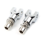 Silver Rear Passenger Foot Pegs for Harley Softail (2000-2020)
