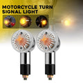 2X Chrome Bullet Turn Signal Lights Amber LED for Honda Shadow Aero 750 (2004–2009)