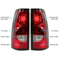 Tail Lights Brake Lamps Set of 2 for Chevy Silverado 1500 2500 3500 HD (2003–2006)