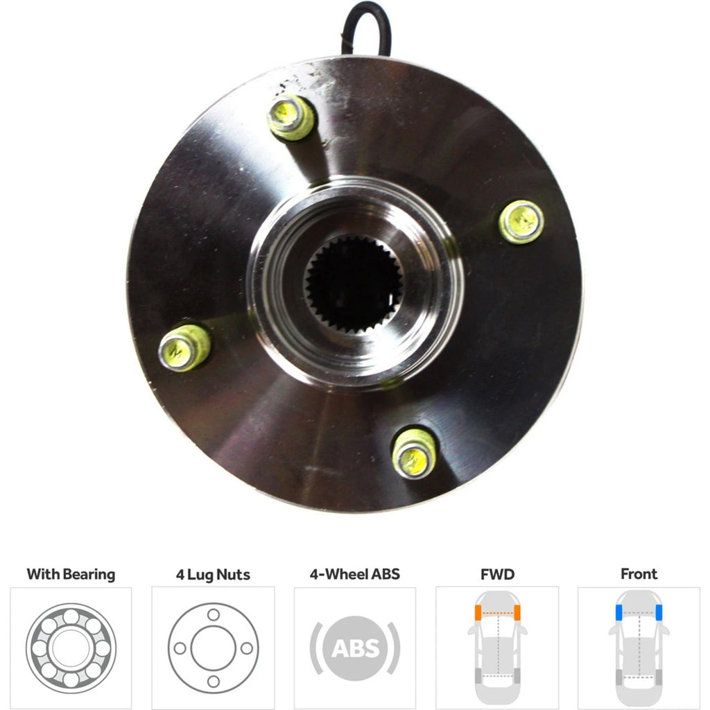 Set of 2 Wheel Hubs for Chevrolet Cobalt (2005–2010) Front LH RH