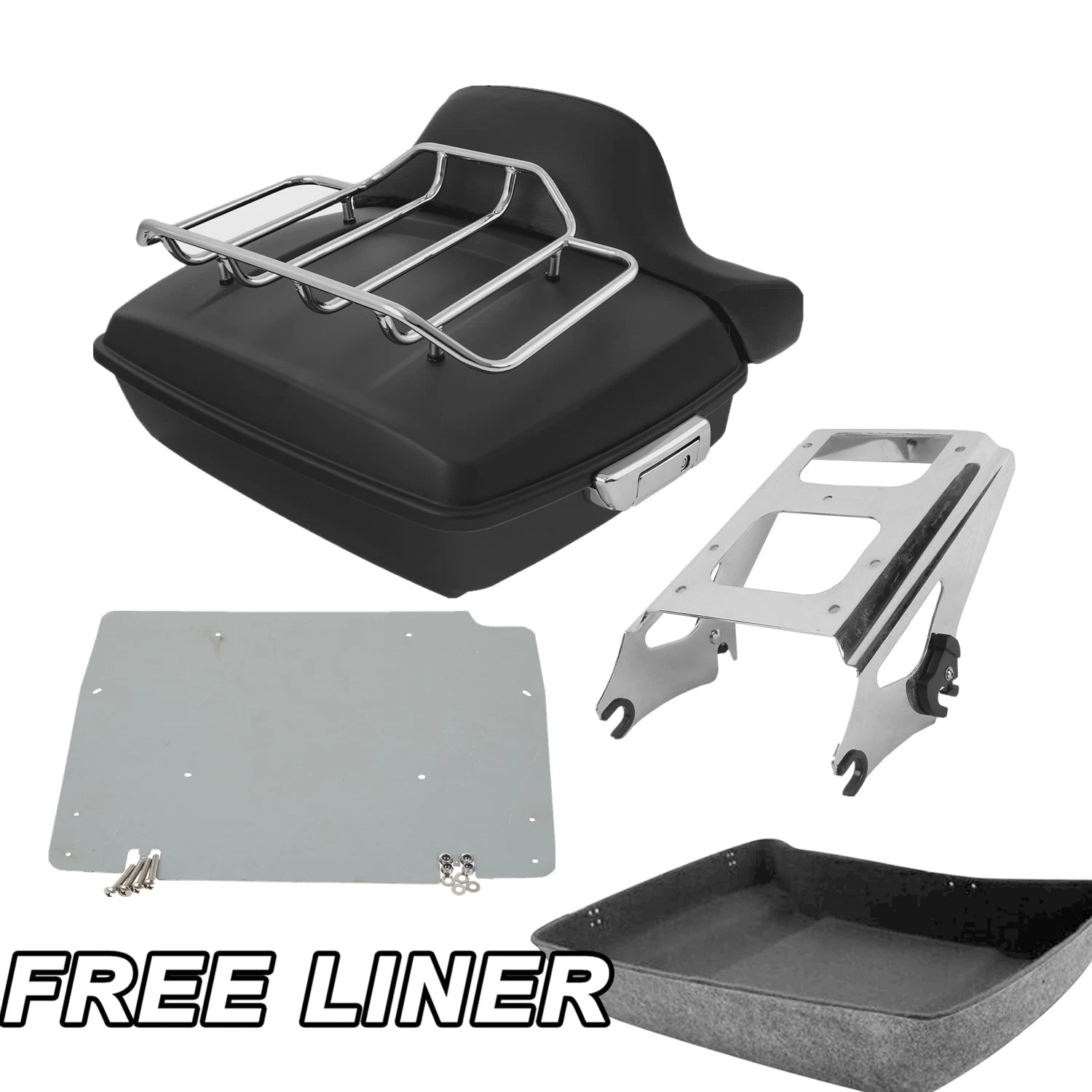 Trunk Pad Mount Rack Base Plate for Harley Street Road Glide (2009–2013)