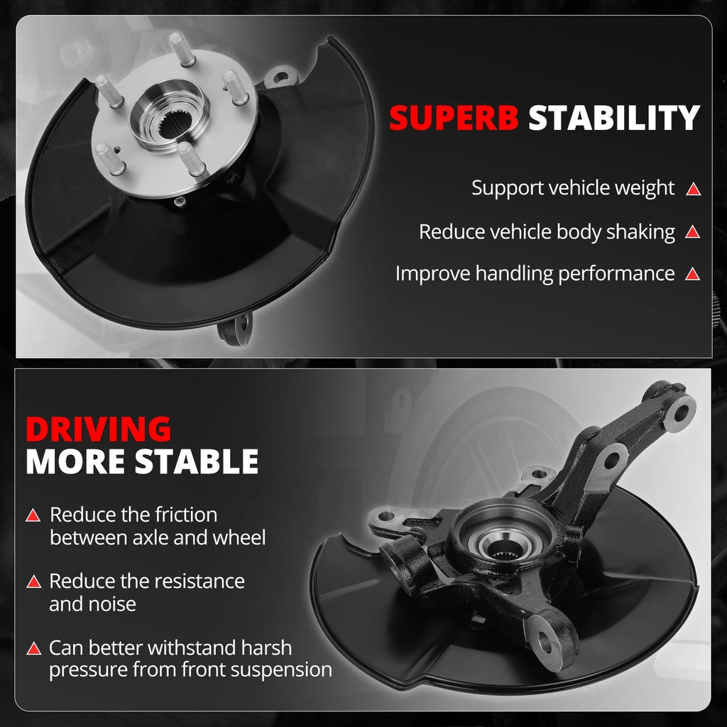 Front Right Loaded Wheel Bearing Knuckle Assembly for Honda Civic (2006–2011)