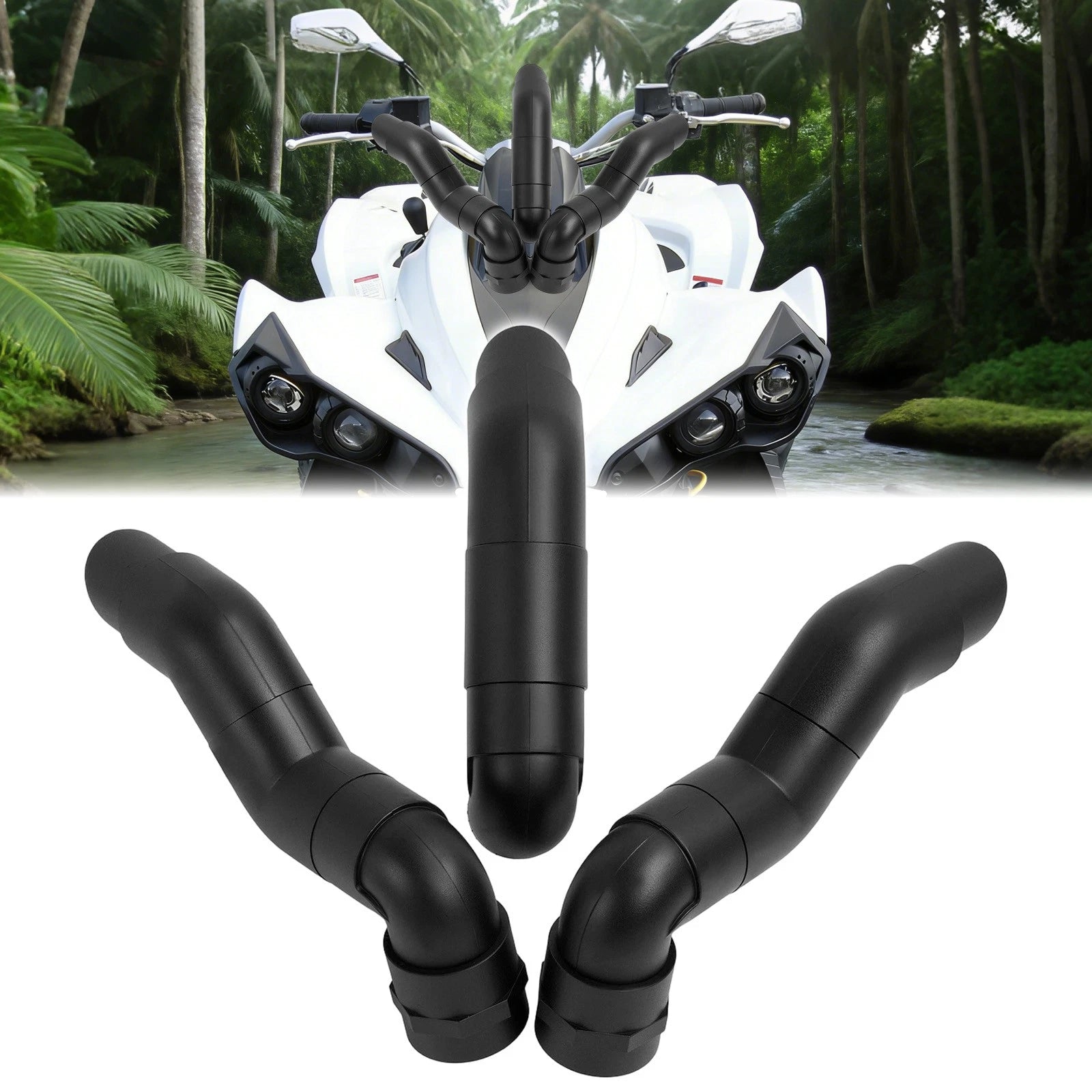 3X Black Snorkel Kit for Can Am Renegade 500 570 800R 850 1000 (2012–2023)