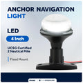 LED Stern Light for Boat Navigation (12V DC, USCG 2NM, 4 Inch)
