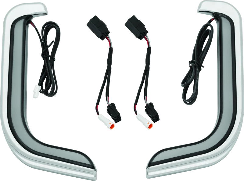 Kuryakyn Tracer LED Fairing Lower Accents Chrome for Harley Davidson (2008–2010)