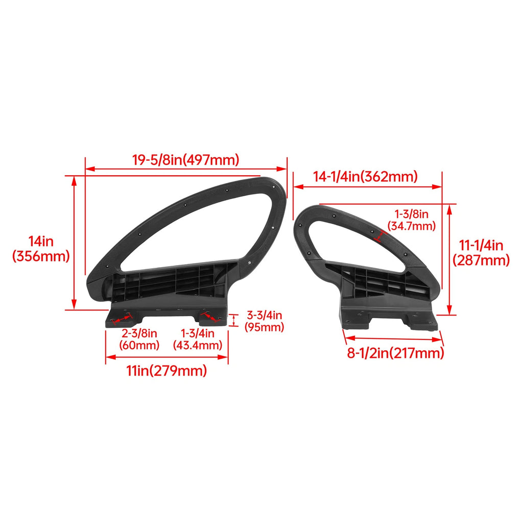 Set of 2 Hip Restraint Seat Handles for Club Car Precedent (2012-Present)