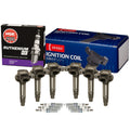 Set of 6 Denso COP Ignition Coils & NGK Ruthenium HX Spark Plugs for Ford Lincoln