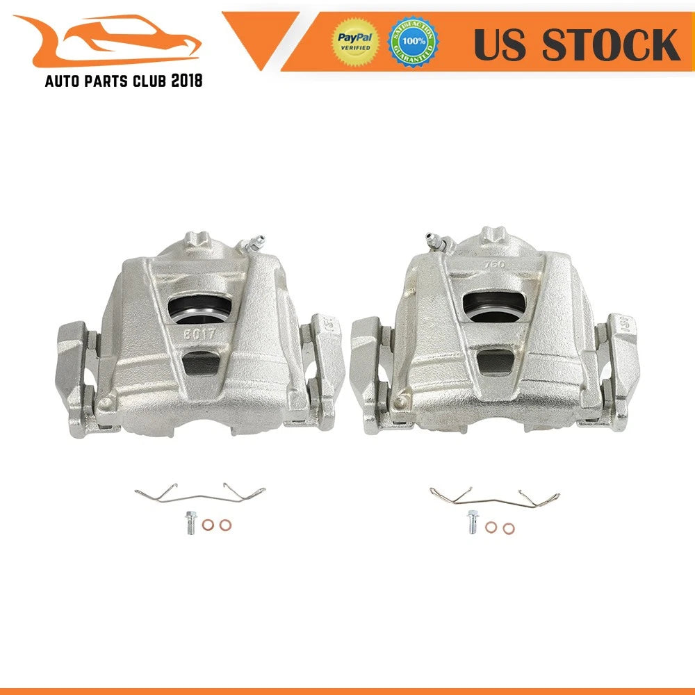 Set of 2 Front Brake Calipers w/ Bracket for Audi Q3 Quattro (2015–2018)