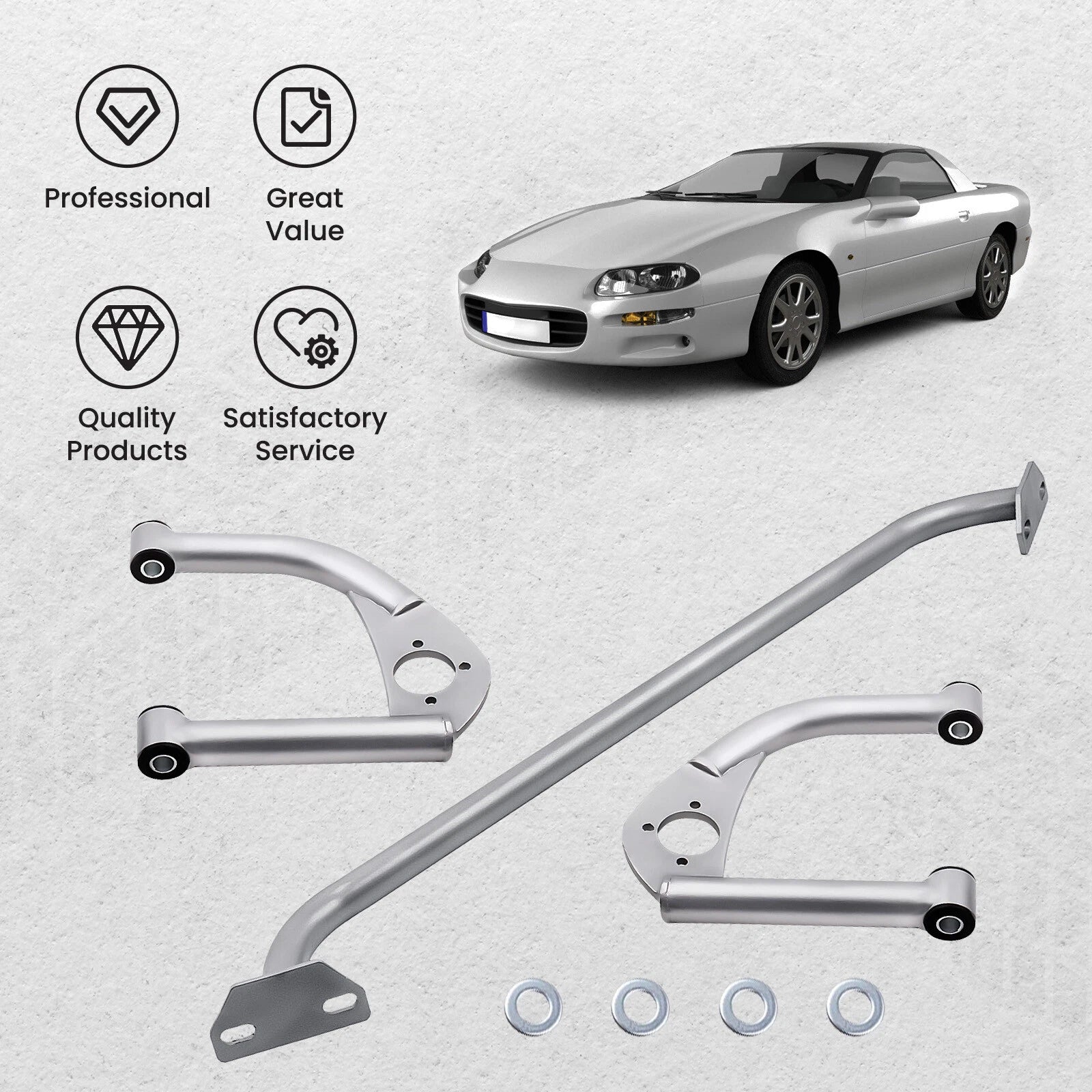 Front Upper Strut Tower Bar for GM F-Body Camaro (1993–2002)