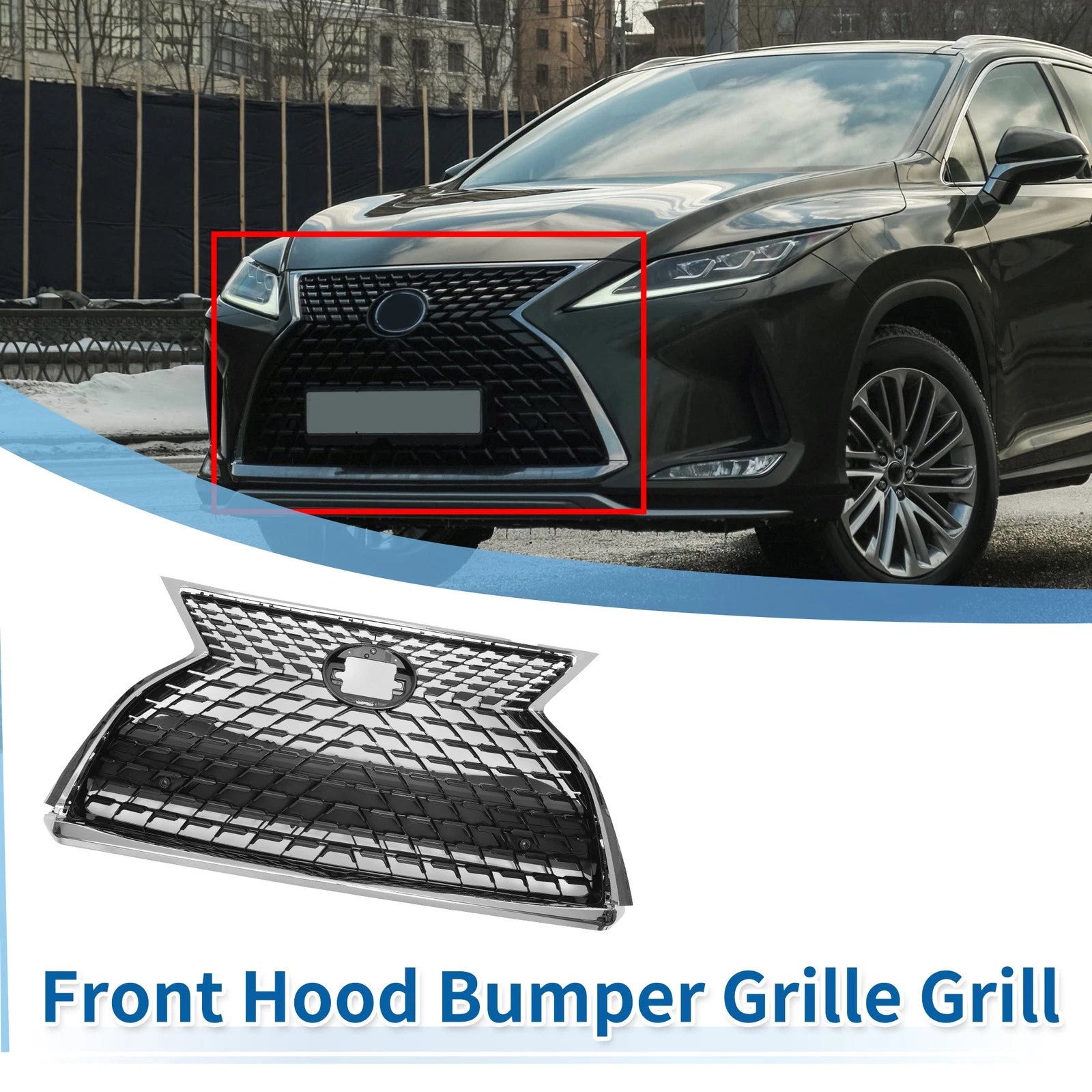 Front Hood Bumper Grille for Lexus RX 350 F Sport (2020–2022) No. 531010E410