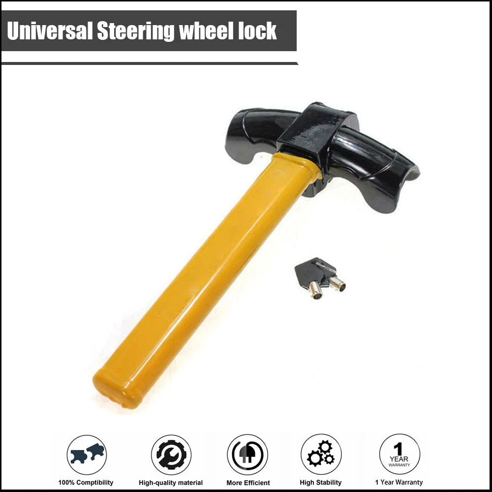 Heavy Duty Steering Wheel Lock for Universal Fit (Anti Theft)