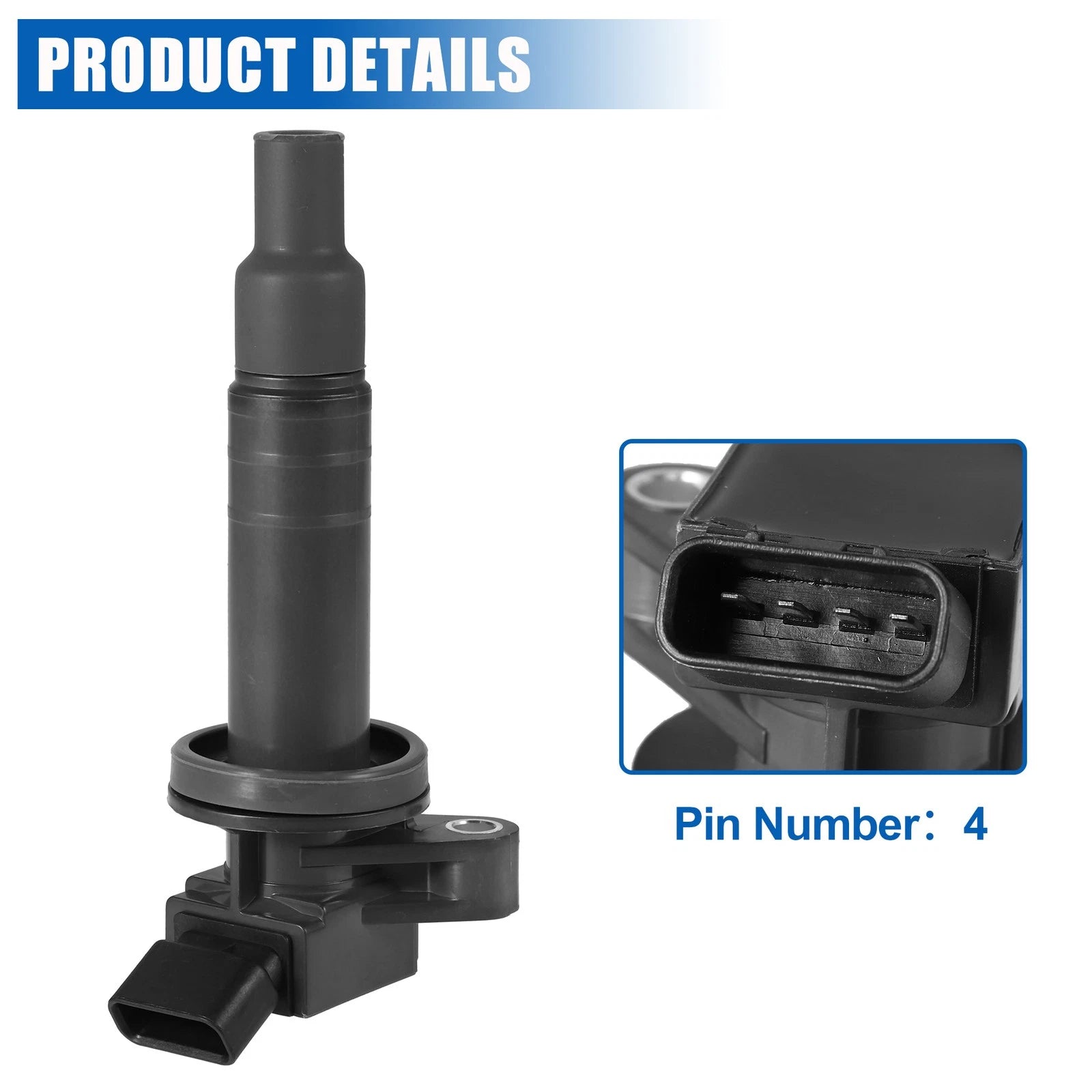 Set of 4 Ignition Coils for Toyota Corolla 1.8L (2000–2008) UF-247 UF-315 C1249