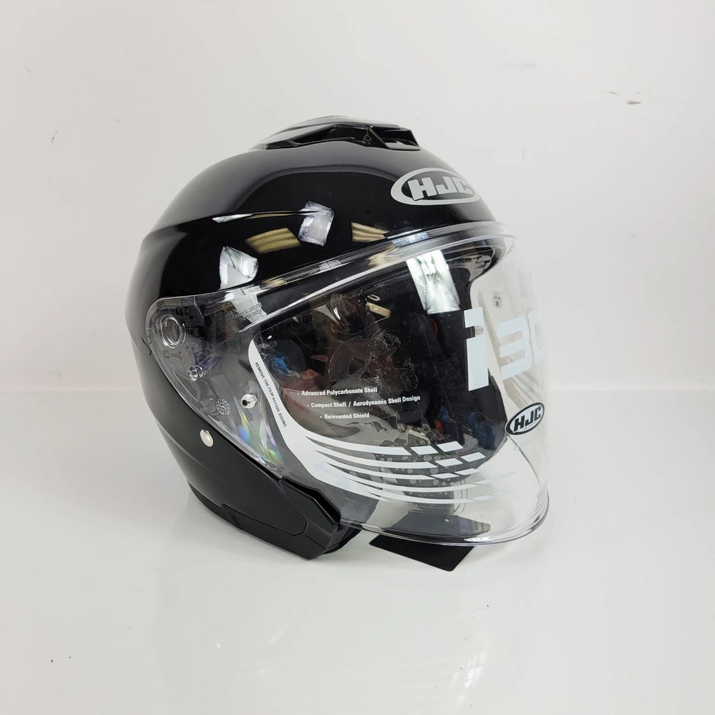 HJC i30 Open Face Helmet Gloss Black Size Small for Unisex (2023)
