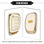 Set of 4 TPU Key Fob Covers for Hyundai Elantra Sonata (2011–2020)