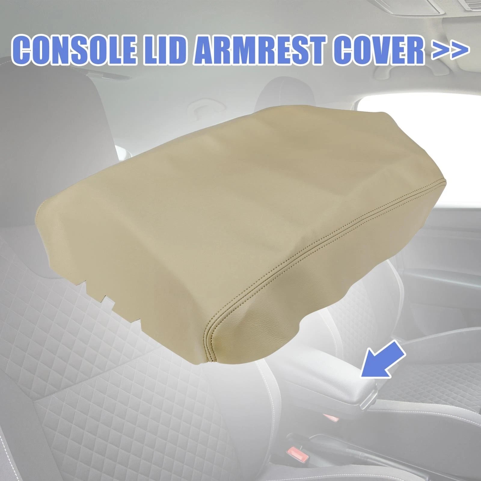 Center Console Lid Armrest Cover for Nissan Titan (2004–2014) Beige