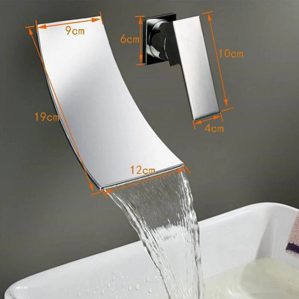 Modern Waterfall Bathroom Sink Faucet for Widespread Wall Mount (2019–2026)