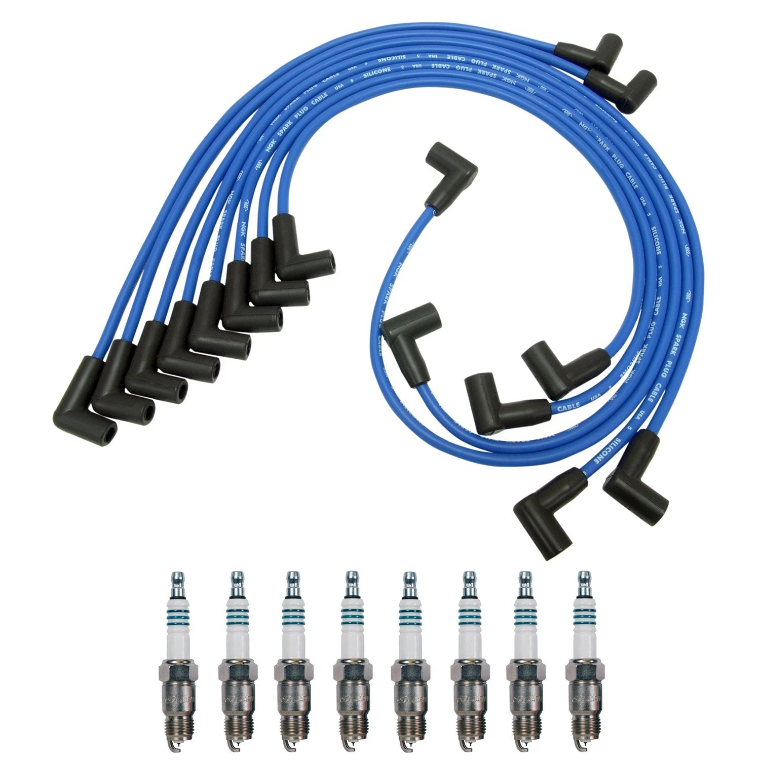 NGK Wire Set & Denso 8 Iridium Spark Plugs for Camaro El Camino G20 V8