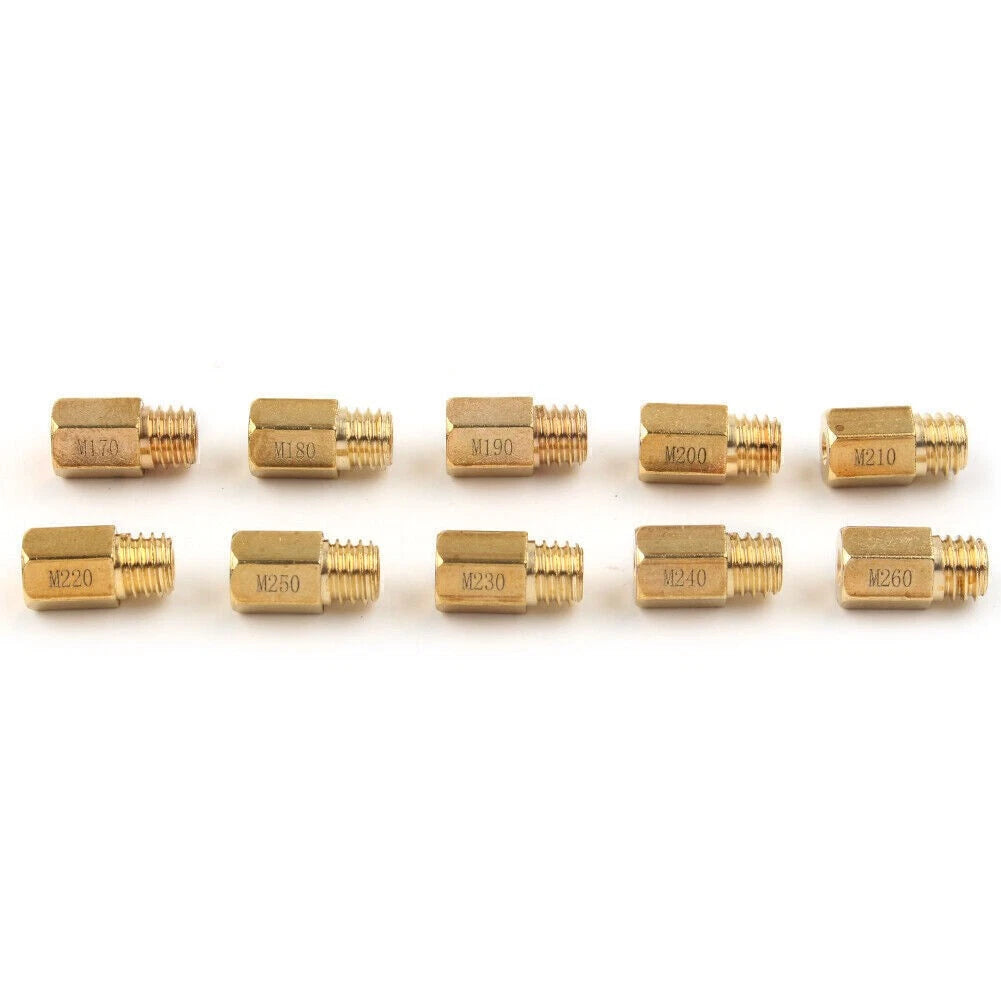 Set of 10 Hex Type Main Jets Nozzle Kit for MIKUNI VM/TM/TMX Carburetor 170-260