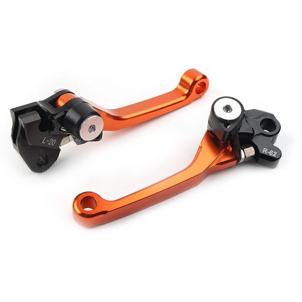 CNC Aluminum Brake Clutch Levers for Suzuki RMZ450 (2005–2022) - Orange