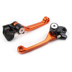 CNC Aluminum Brake Clutch Levers for Suzuki RMZ450 (2005–2022) - Orange