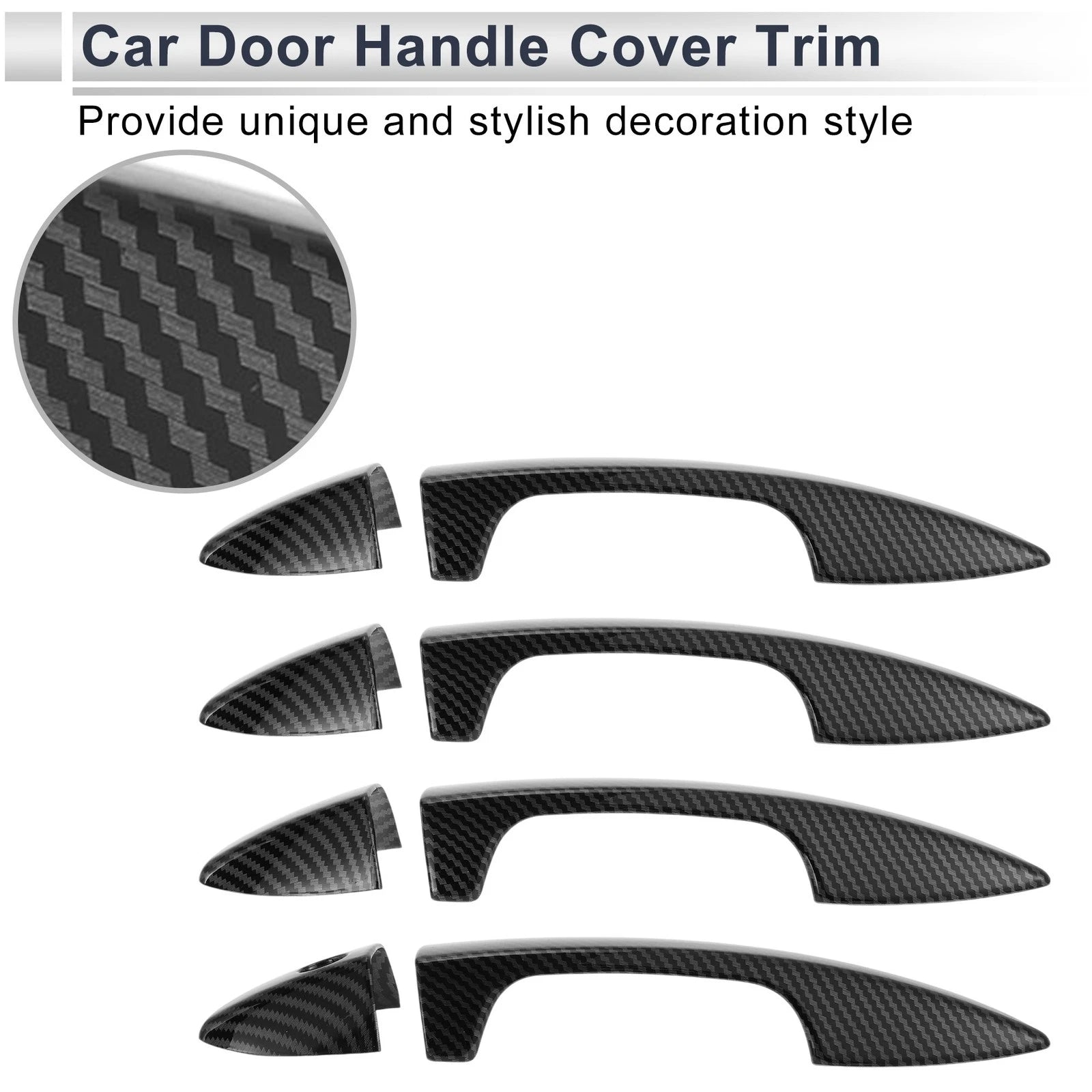 Door Handle Cover Trim for Toyota Corolla (Carbon Fiber Black)