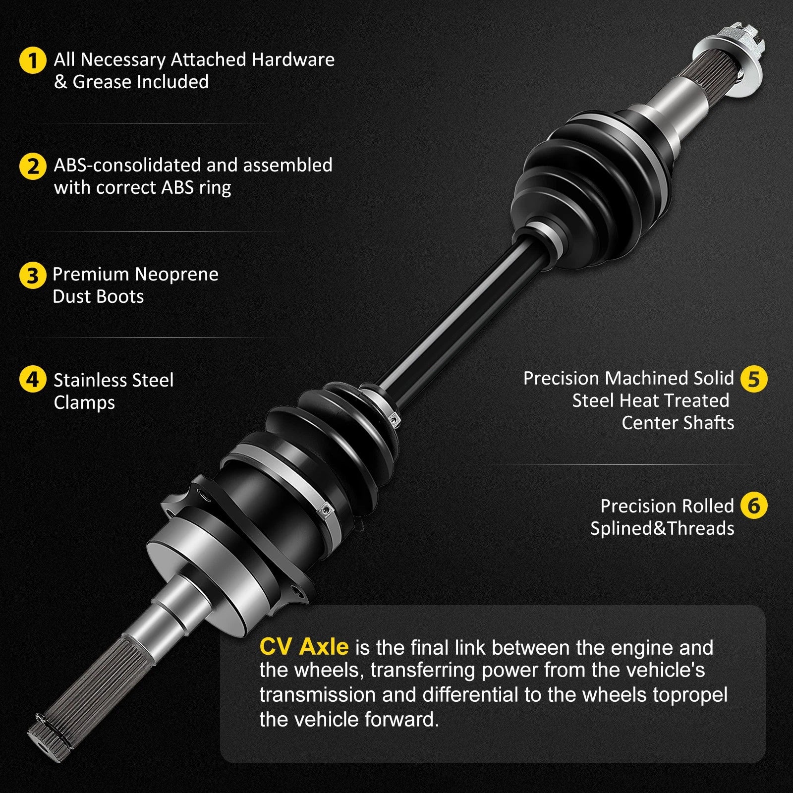 Front Right CV Axle for Can-Am Outlander 400 500 650 800