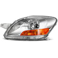 Set of 2 Chrome Amber Halogen Headlights for Toyota Yaris (2007–2011)