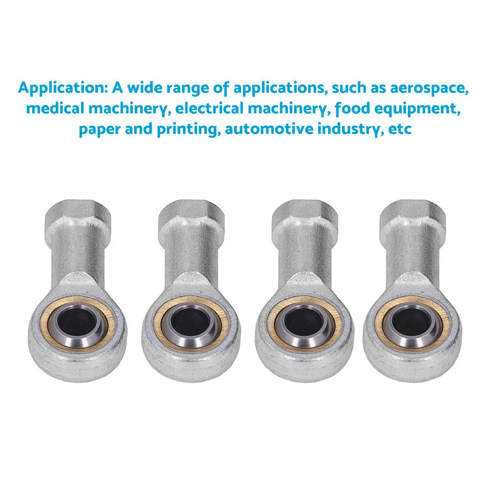 10x Zinc 6mm Female Spherical Plain Rose Joint Bearing Left Hand Threaded
