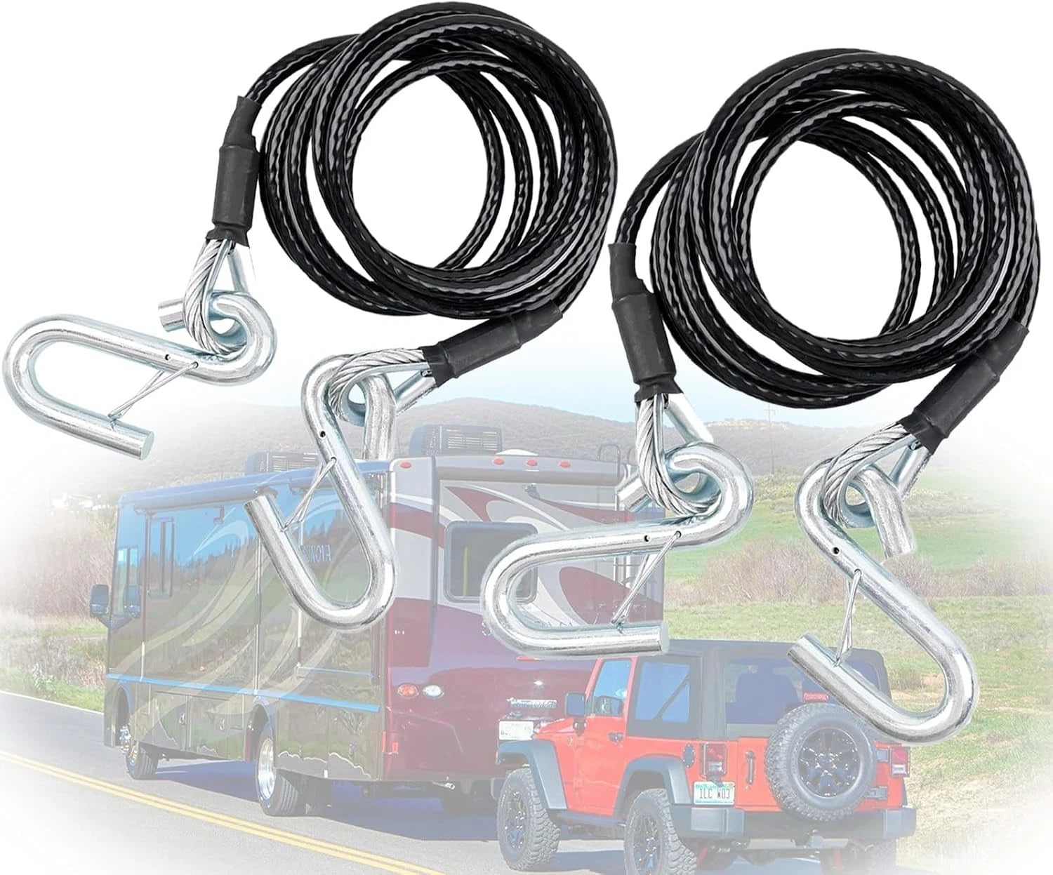 Set of 2 Class 3 Steel Tow Bars for Blue Ox