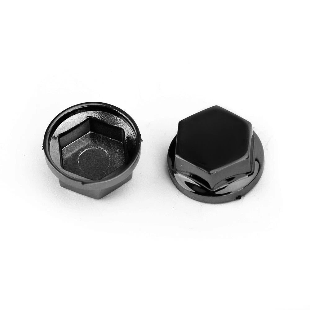 Set of 30 Black Engine Water Pump Body Screw Nut Bolts Caps Covers