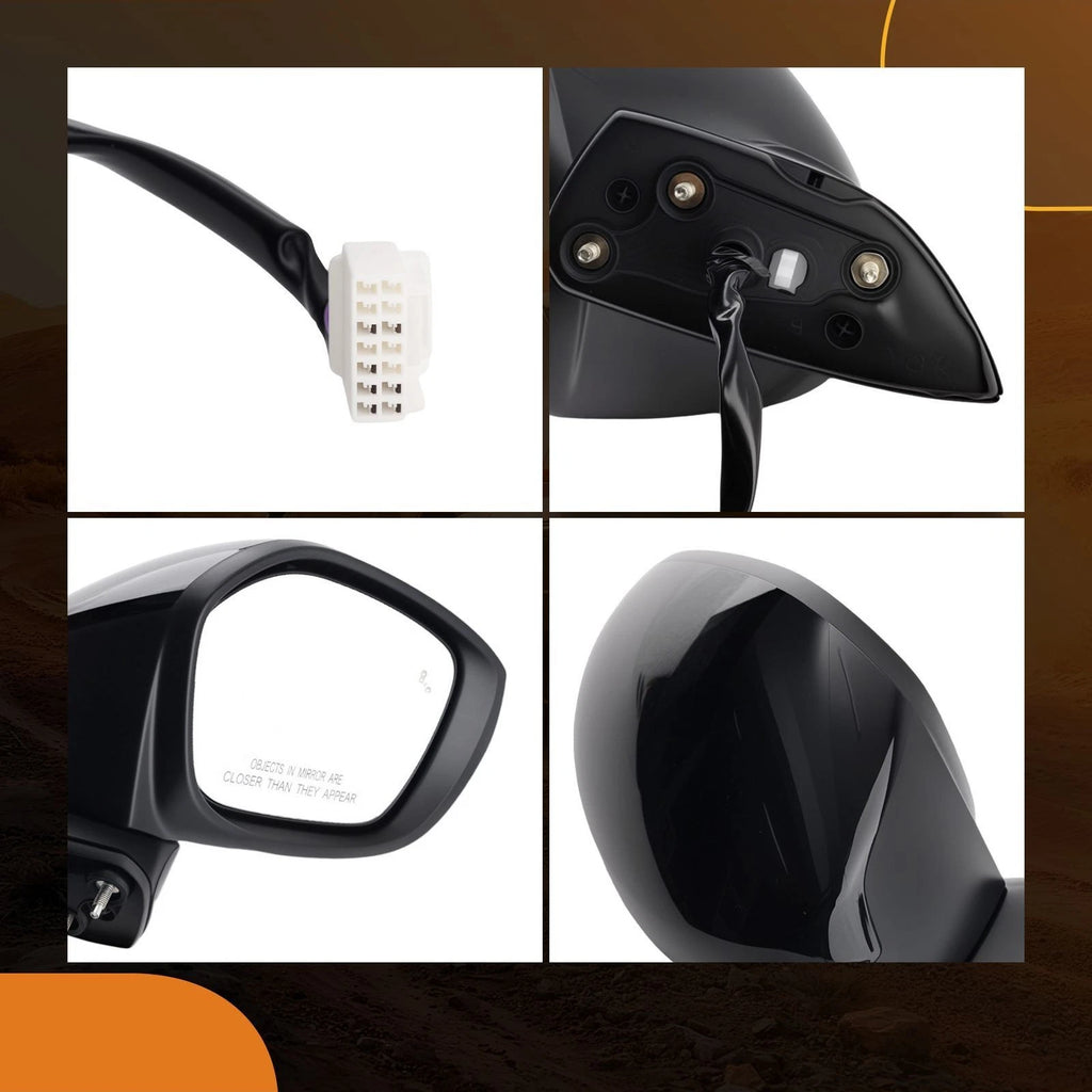 Heated Power Side Mirror for Honda Civic EX (2022–2025) Black