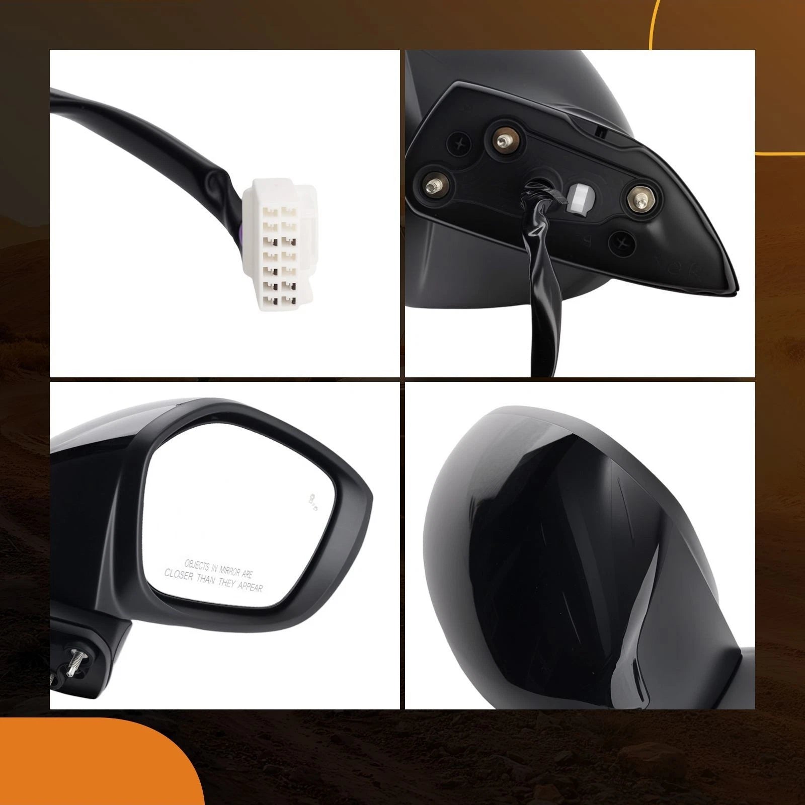 Heated Power Side Mirror for Honda Civic EX (2022–2025) Black