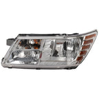 Headlight for Dodge Journey (2009–2020) Left Chrome Housing with Bulb
