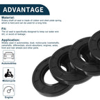 Set of 5 Oil Seal Rotary Shaft Seal NBR Rubber 26x47x7mm