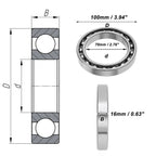 Deep Groove Ball Bearing 70x100x16mm for Scooter Skateboard (P0)