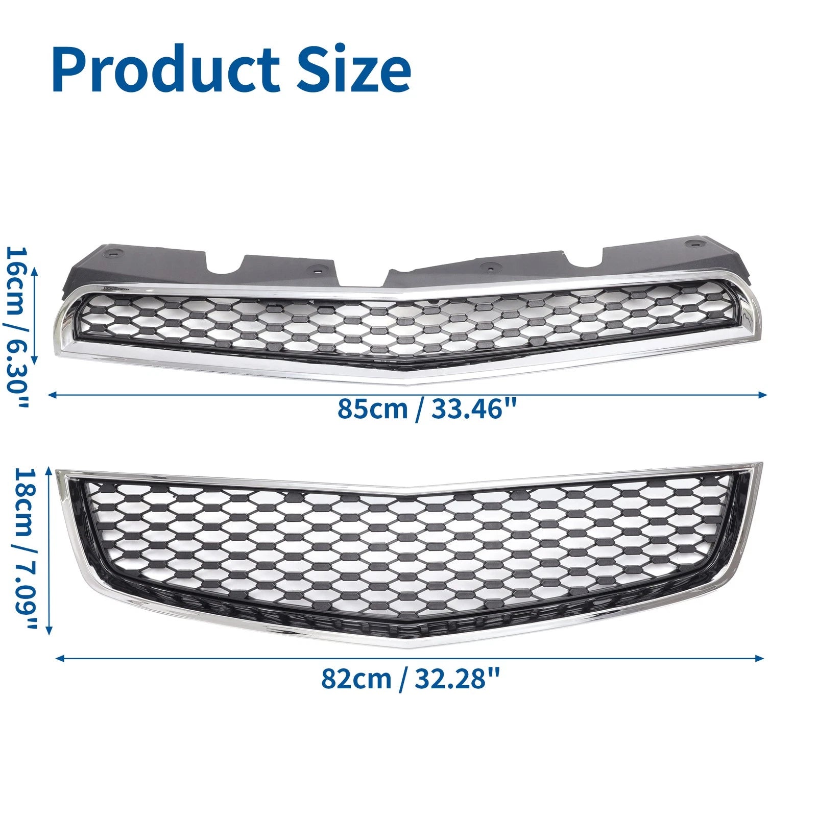 Front Upper Bumper Grille for Chevrolet Equinox (2010) - Set of 1