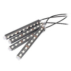 4 x Colorful LED Car Interior Lights Kit for Universal Models