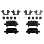 Set of 4 Disc Brake Pads for Toyota Camry (2000–2006)