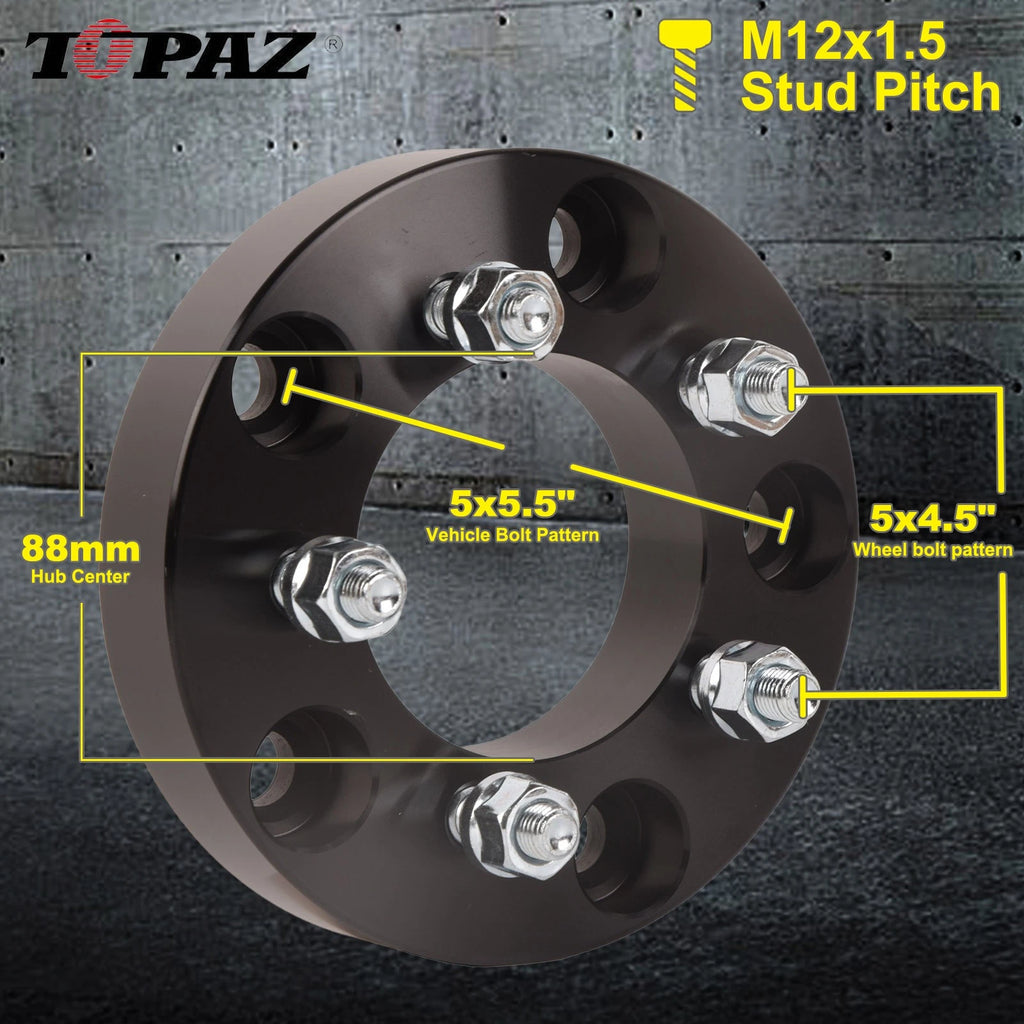 5x5.5 to 5x4.5 Wheel Adapters for Various Models (1.25" Thick)