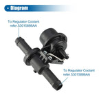 Radiator Water Valve for Dodge Van 1500 B2500 (2000-2003) - Plastic Metal Black