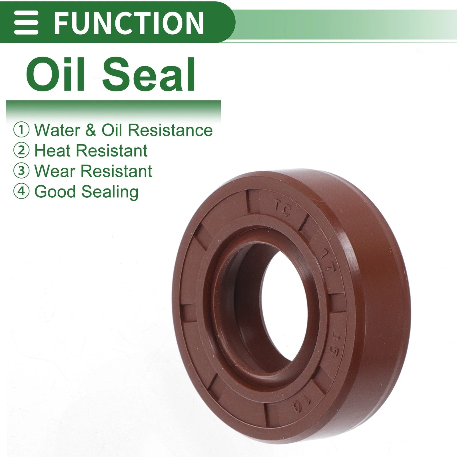 Set of 5 Oil Seal Rotary Shaft Seal FKM Rubber 17x35x10mm