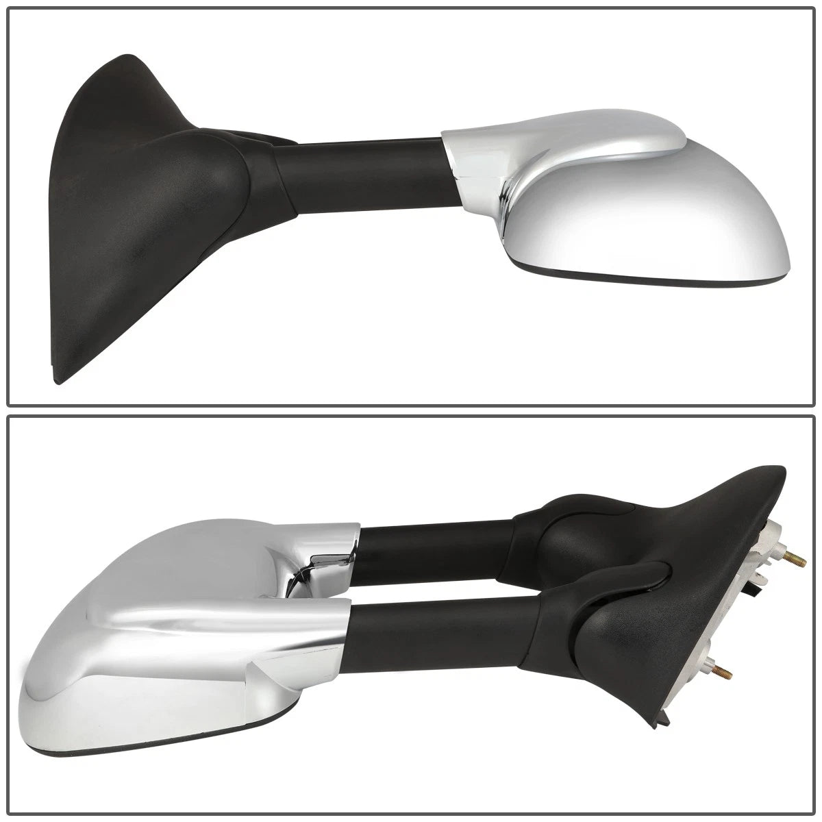 Chrome Powered Telescoping Towing Mirror + Heat for Ford F250-F500 (1999–2007)