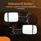 Side Mirror Black Housing for Dodge Ram 1500/3500 (2009–2018) 55372070AJ