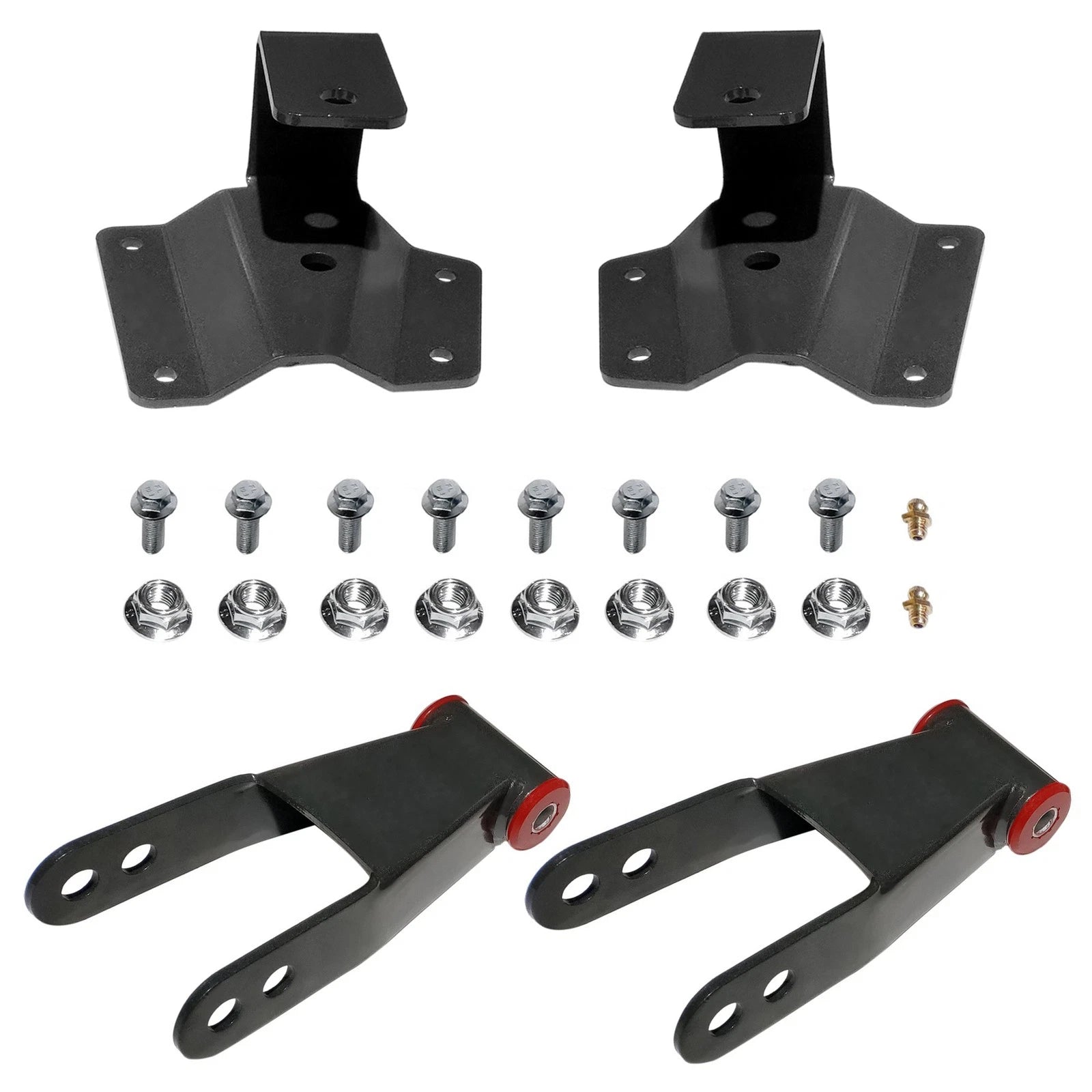 Set of 4" Drop Rear Shackles for Chevy Silverado 1500 GMC Sierra 1500 (1999–2006)