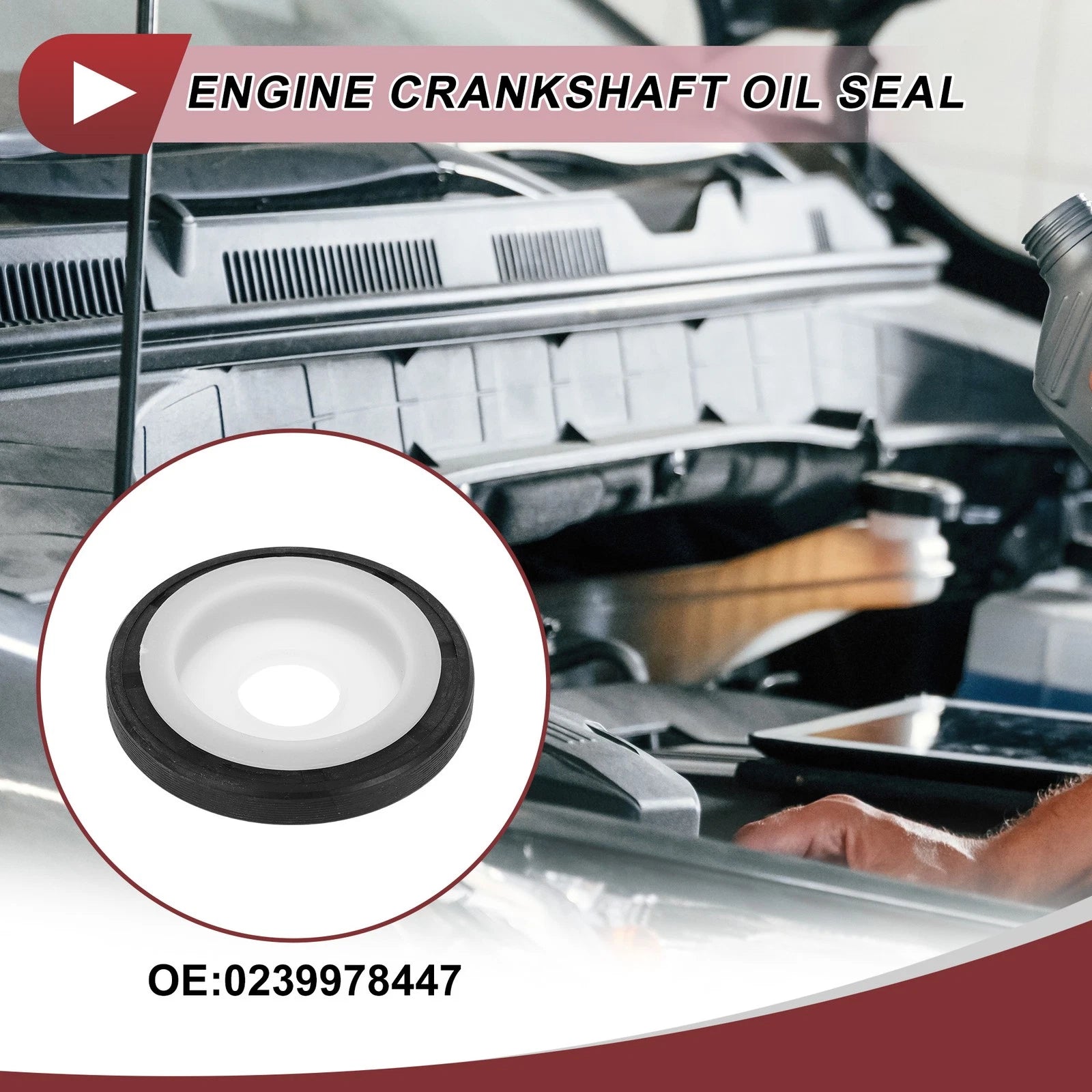 1 Pc Front Crankshaft Oil Seal for Mercedes-Benz C E Classes (No. 0239978447)